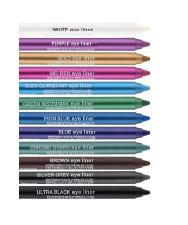Sildne 12 Color Neon Eyeliner Oil Eye Pencil Set
