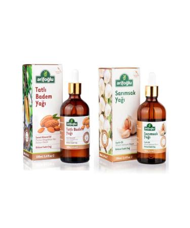 Arifo lu 2 Piece Set Sweet Almond Oil 100 Ml-Garlic Oil 100 Ml.