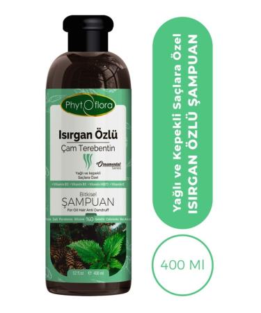 Phytoflora Salt-Free Herbal Shampoo with Nettle Extract for Oily and Dandruff Hair 400 ml