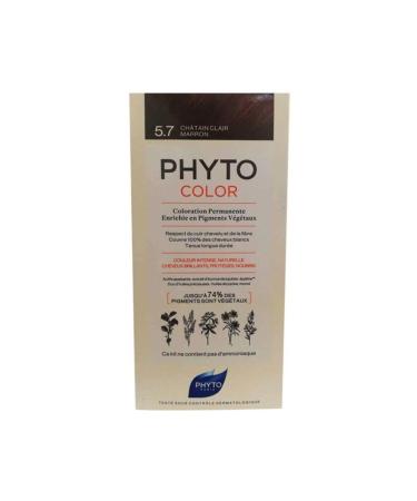 Phyto Color Herbal Hair Dye - 5.7 Light Chestnut Copper New Formula