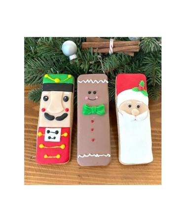 cookiesmir Cookie Sticks (stick Cookies) 3pcs -nutcracker-gingerbread-santa