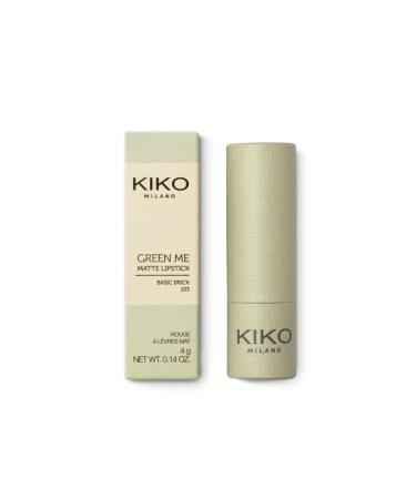 KIKO Lipstick - New Green Me Matte Lipstick 103 Basic Brick - Edition 2020 - Buy Online on GoSupps.com