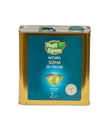 GREEN EGEM Natural Extra Virgin Olive Oil Tin 2 Liters