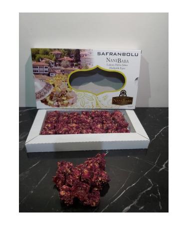 NaneBaba 3 Pieces Safranbolu Rose Petal Turkish Delight 250 gr