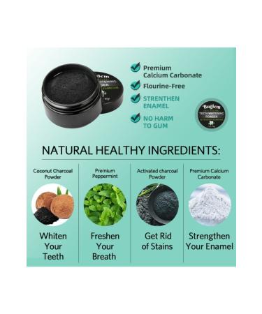 BU LEM Active Carbon 60 gr Teeth Whitening and Cleaning Powder Natural Product