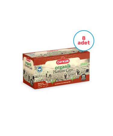 aykur 8 Pieces Organic Hem in Filtering Cup Tea Bags 25 Pieces