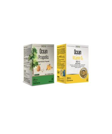 Orzax Set for Children - 20 Ml Propolis Spray + Vitamin D3 400 Iu 20 Ml Spray