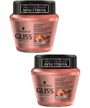 Gliss Schwarzkopf Magnificent Strength Hair Care Mask 300 Ml. 2 Pack