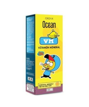 Ocean Vm Vitamin Mineral 150 ml Orange Flavored King Shakir Boxed Syrup
