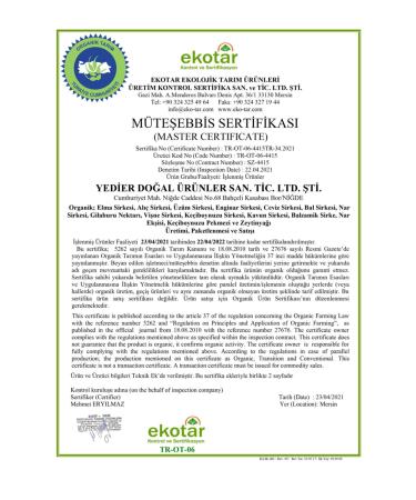 Yedier Organic Pomegranate Vinegar 500 ml - Buy Online on GoSupps.com