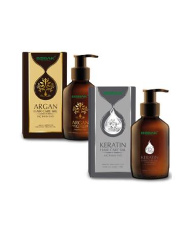 Bebak Argan Hair Care Oil 100 ml + Keratin Hair Care Oil 100 ml