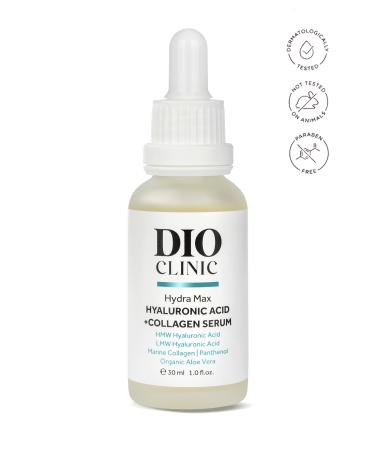 Dio Clinic Hyaluronic Acid & Collagen Serum Targeting Moisturizing and Skin Tightening - Buy Online on GoSupps.com
