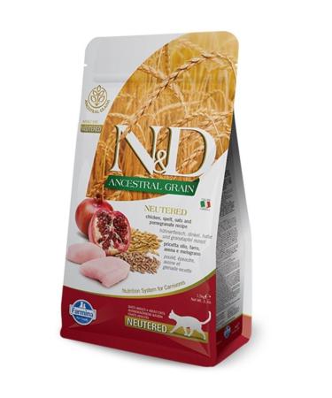 N & D Low Grain Chicken & Pomegranate Sterilized Cat Food 5 Kg