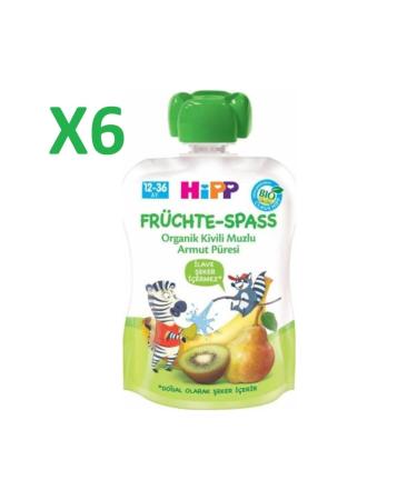 Hipp Organic Kiwi Banana Pear Puree 90 Gr 6 Pieces