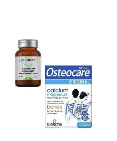 Venatura Magnesium Bisglycinate 60 Tablets + Osteocare Original 30 Tablets Calcium