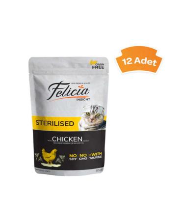 Felicia Grain-Free Chicken Sterilized Wet Cat Food 85 Gr X 12 Pieces