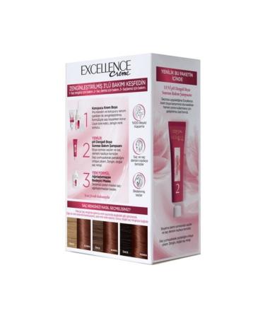 L'Oreal Paris L'or al Paris Excellence Creme Hair Dye 5.5 Red Chestnut - Buy Online on GoSupps.com