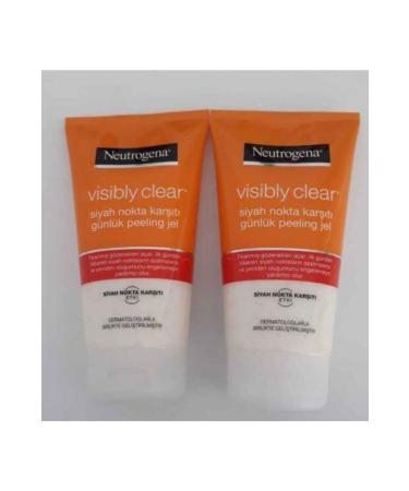 Neutrogena Visibly Clear Anti-Blackhead Daily Peeling Gel 150 Ml 2 Li Pk X 2 (Total 4 Pieces)