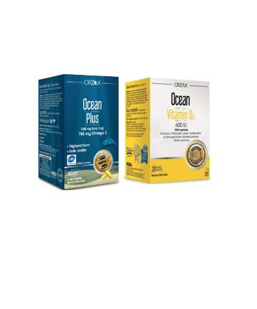 Ocean Vitamin D Support Vitamin D3 600'Iu Spray 20 ml Omega 3 1200 mg 30 Capsules