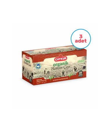 aykur 3 Pieces Organic Hem in Filtering Cup Tea Bags 25 Pieces