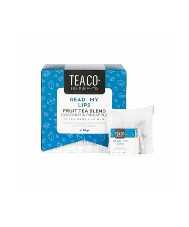 TEA CO Read My Lips - Pineapple and Coconut Fruit Tea 15 Tea Bag Box