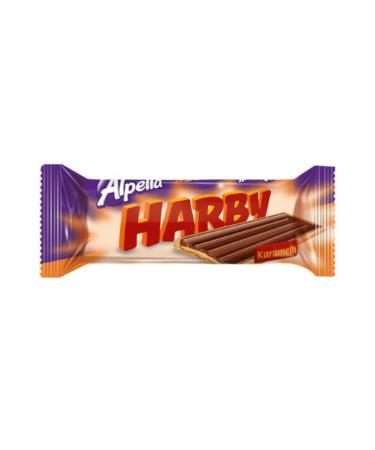 Alpella Harby Caramel Coated Biscuits 25 Gr (144 Pieces)