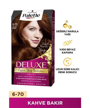Palette Deluxe Hair Dye 6-70 Brown Copper 3 Pieces