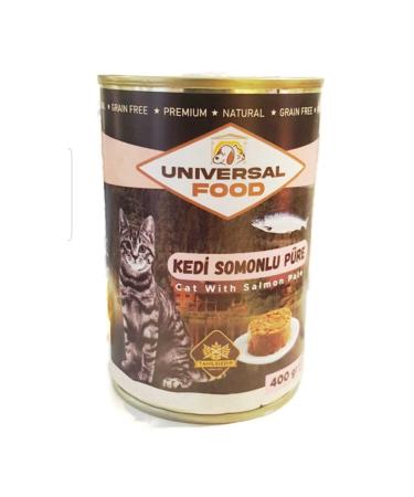 Universal Food Salmon Grain-Free Puree Cat Canned Wet Food 400gr*12 Pieces