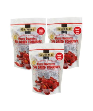 Gurme212 Ready to Eat Dried Tomato Strips (Sun Drying) (3 Pieces X 1000gr)