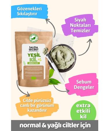 Salda Secret Green Clay Natural Face Mask 500 gr - Buy Online on GoSupps.com