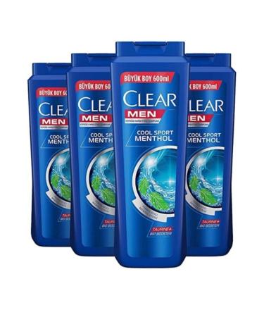 Clear Men Anti-Dandruff Shampoo Cool Sport Menthol 600 Ml X 4