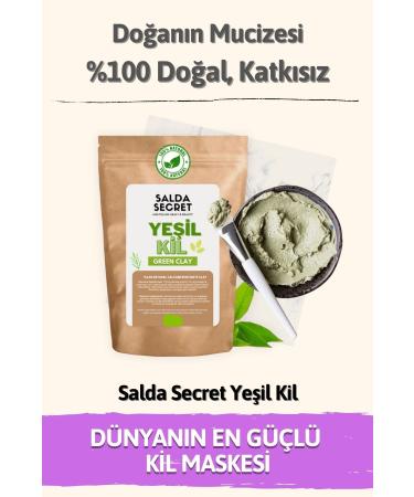 Salda Secret Green Clay Natural Face Mask 500 gr - Buy Online on GoSupps.com