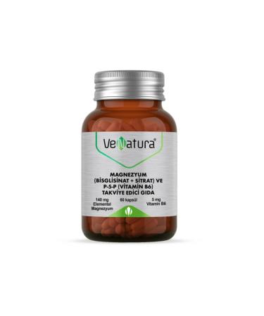 Venatura Magnesium (bisglycinate+citrate) And P5p (vitamin B6) 60 Capsules