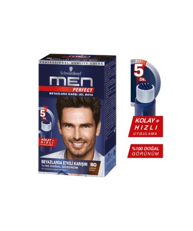 Schwarzkopf Men Perfect Hair Dye No: 80 Brown Black