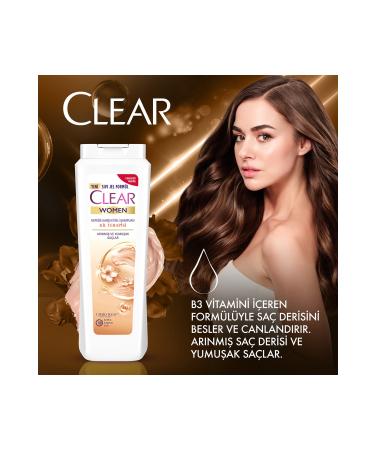 Clear Women Anti-Dandruff Shampoo Clay Therapy Purified and Soft Hair 485 ml - Buy Online on GoSupps.com