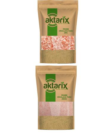 Aktarix Pink Himalayan Salt Set 4 Kg (2 Kg Coarse Pink + 2 Kg Fine Table Pink)