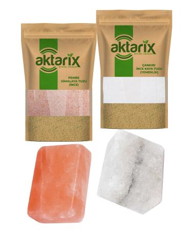 Aktarix 3 Kg Fine ank r Rock Salt + 3 Kg Fine Himalayan Salt + Rock Salt Soap + Himalayan Soap
