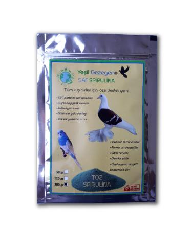 Green Planet Bird Pure Spirulina Powder 200gr Bird and Poultry Food Supplementary Nutrition