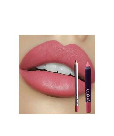 Cleo 2 in 1 Waterproof Lipstick & Lip Liner Candy Pink