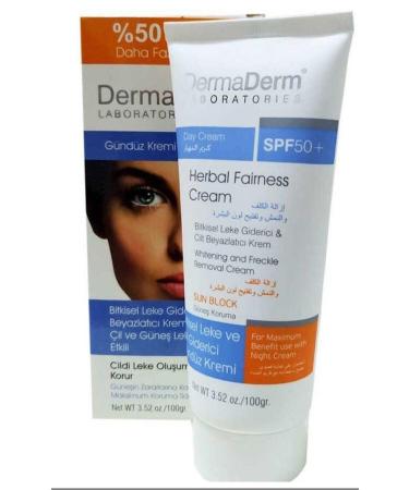 DermaDerm Herbal Cream Spf 50+ Day Cream 100 Gr - Buy Online on GoSupps.com