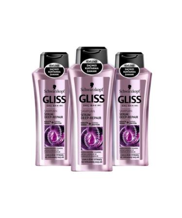 Gliss G lis Serum Deep Repair Shampoo 360 ml 3 Pieces (OLD PACKAGING)