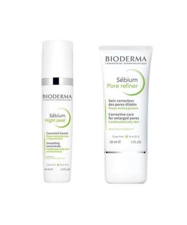 Bioderma Sebium Night Peel 40 Ml + Sebium Pore Refiner 30 Ml Pore Minimizing Care Cream