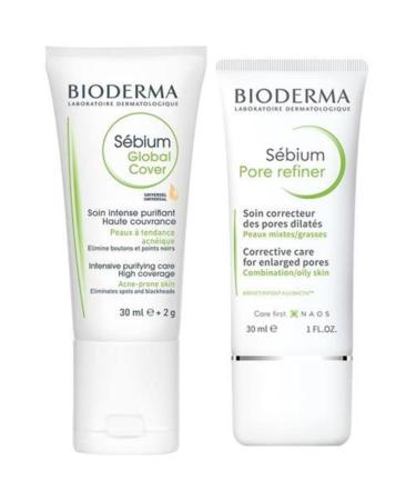 Bioderma Sebium Global Cover 30 ml + Bioderma Sebium Pore Refiner 30 ml Care Cream
