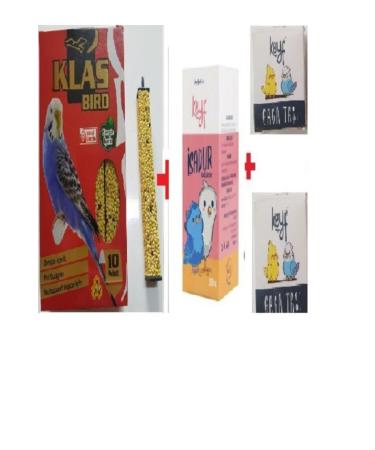 Classy Budgie Honey Cracker 10 Pieces + Budgie Vitamin (isadur) 50 Cc + 2 Pieces Beak Stone