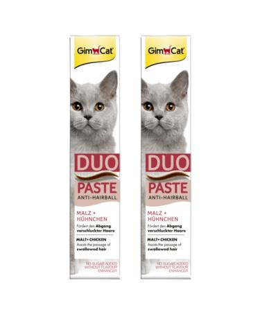 Gimcat Duo Paste Anti Hairball Chicken Malt Cat Paste 50 gr x 2 Pcs