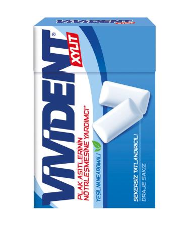 Vivident Green Mint Flavored Gum 22 G Box