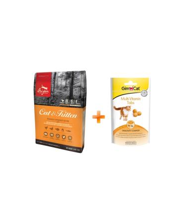 Orijen Cat&kitten Adult&kitten Cat Food 1.8 kg + 1 Gimcat Multi Vitamin Tabs