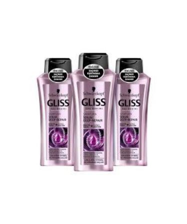 Gliss Serum Deep Repair Shampoo X3