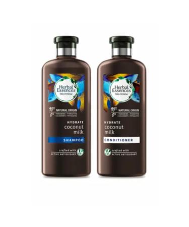 HayalAvm Herbal Damascus Coconut Milk Shampoo 400 ml + Damascus Coconut Milk Hair Care Conditioner 360 ml