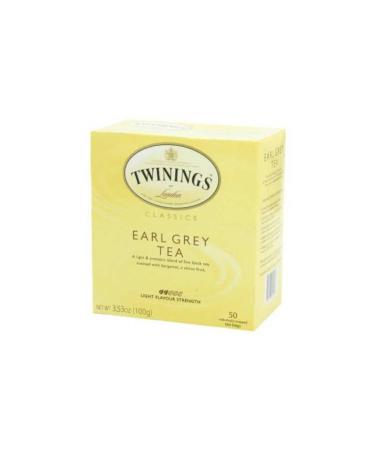 Twinings Classics Earl Grey Bergamot Flavored Black Cup Tea Bag 50 X 2 G